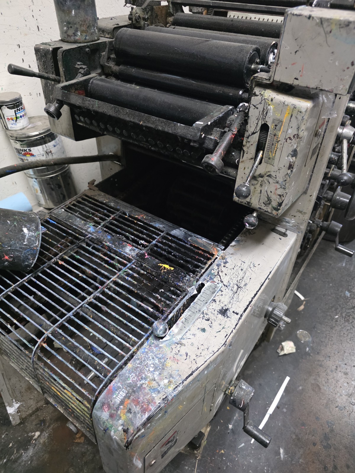 Ryobi 3302 Printing Press Crestline Water Trays. 5 Roller System 