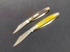Lots of (2) Schrade Old Timer  34OT Pocket Knife & Steel Warrior 3 Blade Yellow