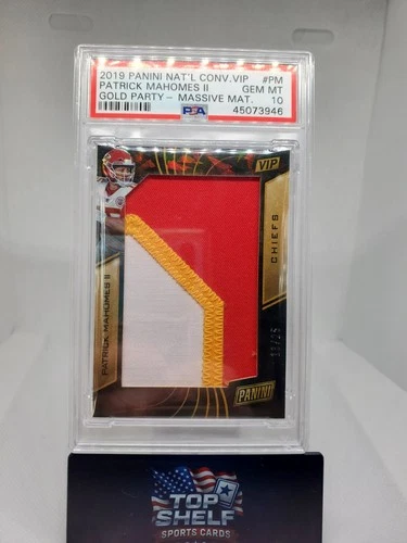2019 Panini National Convention VIP  Patrick Mahomes  Gold Party  Massive...