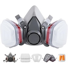Atemschutzmaske, Gasmaske, Staubmaske, Schutzmaske, wiederverwendbar, Filter,...