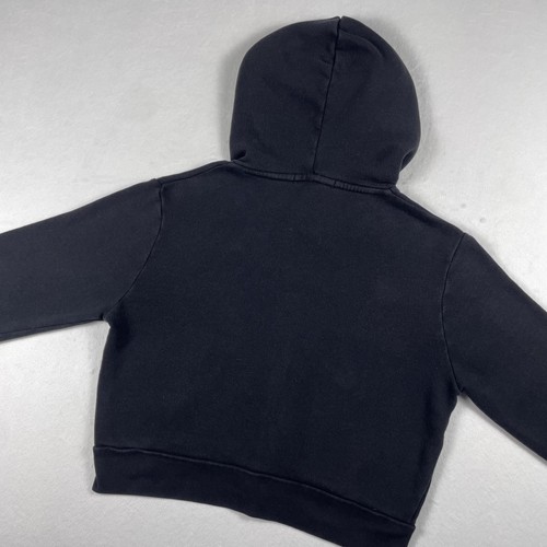 Brandy Melville Hoodie Womens Small Black Cropped Crystal Full Zip Up Sweatshirt - Picture 8 of 15