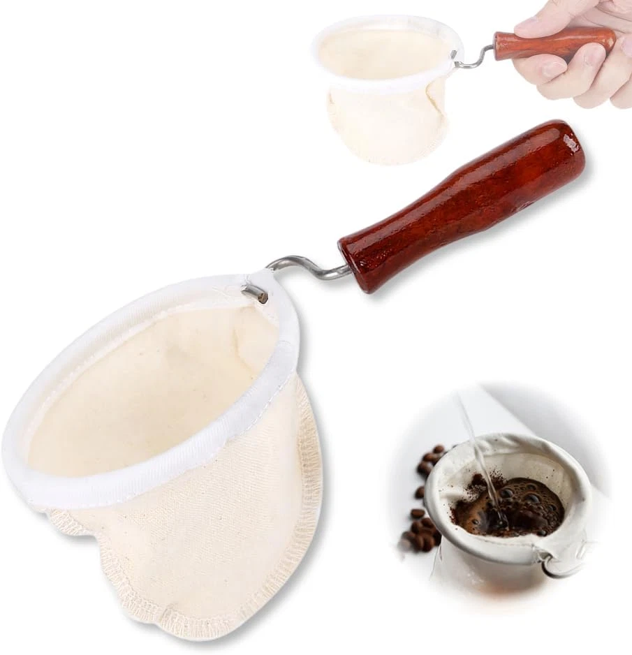 10 Filtri In Tessuto Nylon Per Caffettiera A Sifone - Alimentari, Riusabili, Alta Densità, Per Gocciolatore
