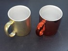 Set Of 4 Metallic Christmas Mugs. Colors Are Red, Green, Gold, And Silver — photo 2