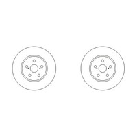2X Mapco Bremsscheiben 277Mm BelÜFtet Vorne Passend FüR Toyota Avensis | 45566