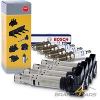 4X NGK ZÜNdspule +4X Bosch ZÜNdkerze FÜR Audi A3 Seat Skoda VW Golf 1.4 TSI Tfsi