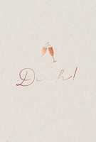 Allgemeine WüNsche „Auf Dich“ Karte Mit Briefumschlag Auf Dich! SektgläSer