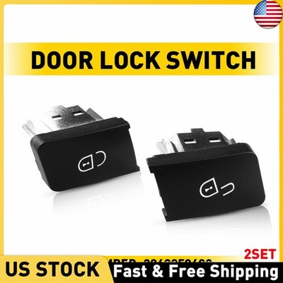 2SET Front Door Lock Control Switch Button Cap LH Fits For 2010 Benz GLK350 C350