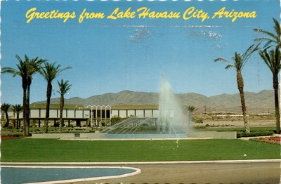 Lake Havasu City, Arizona, Pulley, Continental card, Petley Studios, Postcard
