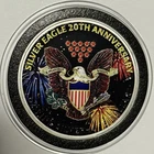 2006 ASE American Eagle 20th Ann Colorized Coin 1 Troy Oz .999 Fine Silver Round