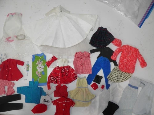 Vintage Handmade Barbie Size Clothing Lot #4 with Premiere Wedding Gown
