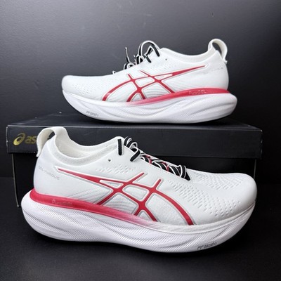 Asics Gel Nimbus 25 Anniversary Mens Size 9 Classic Red White Shoes 1011B750-100