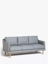 John Lewis Sweep Large 3 Seater Sofa, Light Leg, Saga Grey