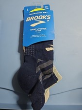 Brooks Unisex Ghost Lite Running Socks - 2 Pack: BLUE/GRAY: NEW IN PACK: SIZE L