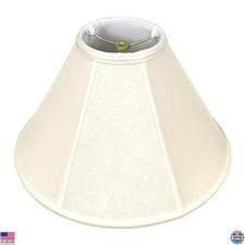 Royal Designs Coolie Empire Lamp Shade BSO-706-16LNEG, 6"x16", Linen Eggshell