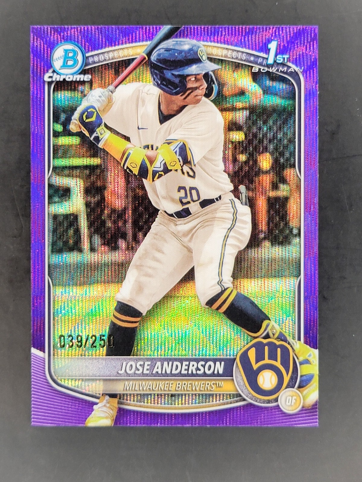 2025 Bowman Chrome #BCP-193 Jose Anderson Prospects Purple Pulsar #/250