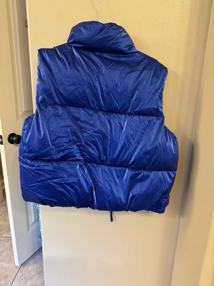Old Navy Royal Blue metallic puffer vest Ladies XL - Image 3 of 4