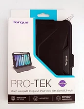 New Targus Pro-Tek For IPad Mini 6 Case Black THZ911US Antimicrobial Protection