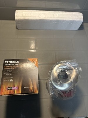 Knightsbridge VFRSHLE IP65 Fire Rated GU10 Duscheinbauleuchte 13W - gebürstetes Chrom
