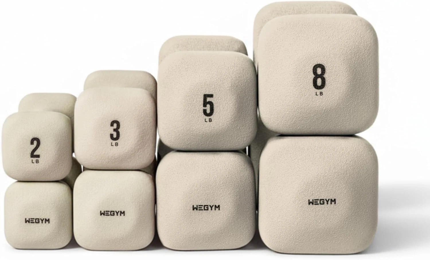 WeGym SafeGrip Square Dumbbells Anti Slip Handles Set