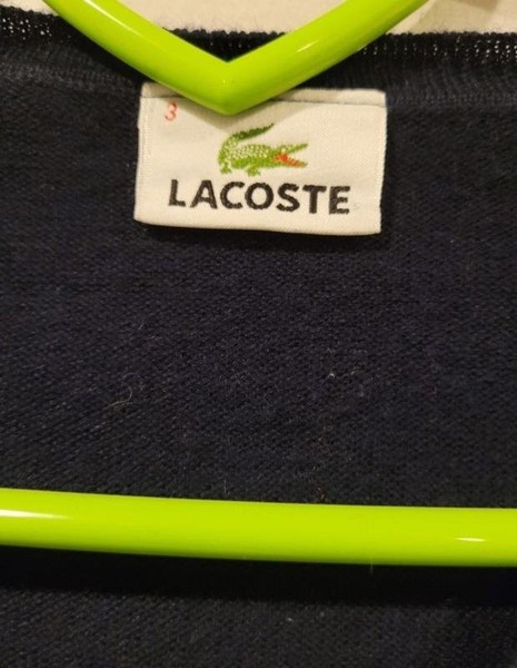 Women Lacoste Sweater Navy Wool S