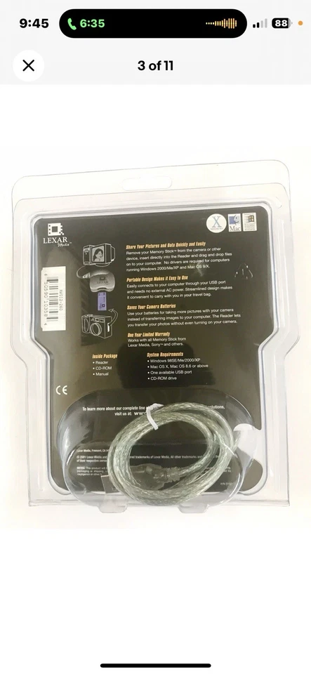 Lexar Media USB Card Reader for Memory Stick RW012-260 - New - Image 4 of 4