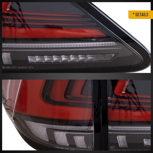 2* VLAND Red Tail Lights For 2009-2015 Lexus RX350 RX450 w/Sequential Rear Lamps - Picture 10 of 13