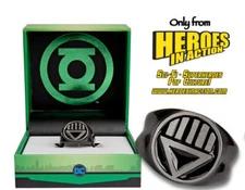 DC COMICS BLACK LANTERN LOGO POWER RING GREEN LANTERN BLACKEST NIGHT SSteel