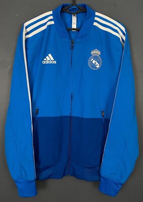 MEN ADIDAS FC REAL MADRID 2018/2019 ANTHEM JACKET SOCCER FOOTBALL