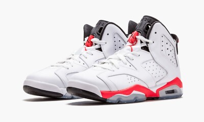 Jordan 6 Retro Infrared White (2014) (GS) Size 7Y 384665-123 WHITE