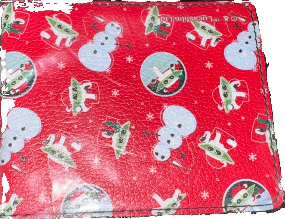 New In Box Buckle-Down Men's Bi-fold Wallet -   Cute Baby Yoda Winter Design