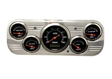1937 1938 Chevy Car 5 Gauge Dash Panel Cluster Set Programmable Black