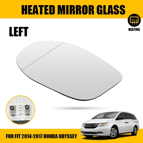 New Heated Driver Side Mirror Glass + Backing Fit for 2014-2017 Honda Odyssey US