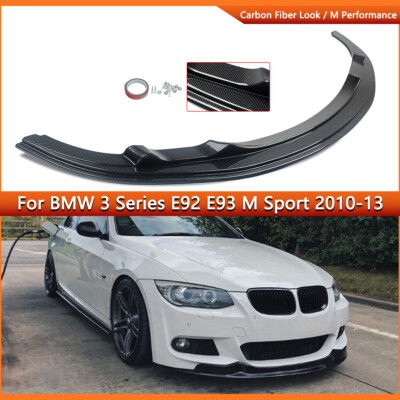 For BMW 2010-2013 E92 E93 LCI 335i M Sport Front Bumper Lip Splitter Carbon Look