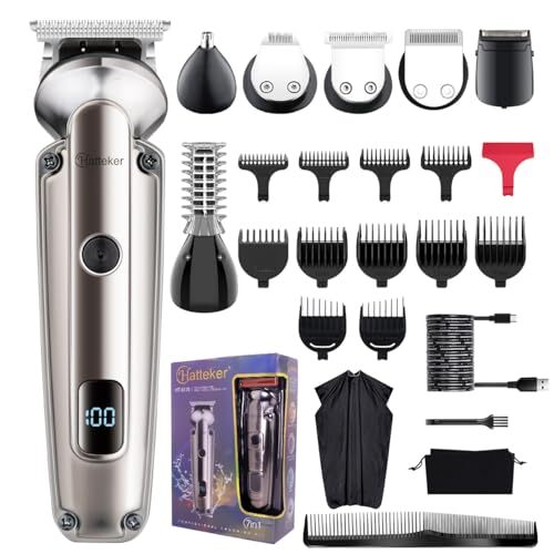 Beard Trimmer for Men, Waterproof Hair Trimmer Electric Razor, Cordless Hair ...