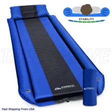 Compact Self-Inflating Sleeping Pad with Pillow for Backpacking & Tent Camping