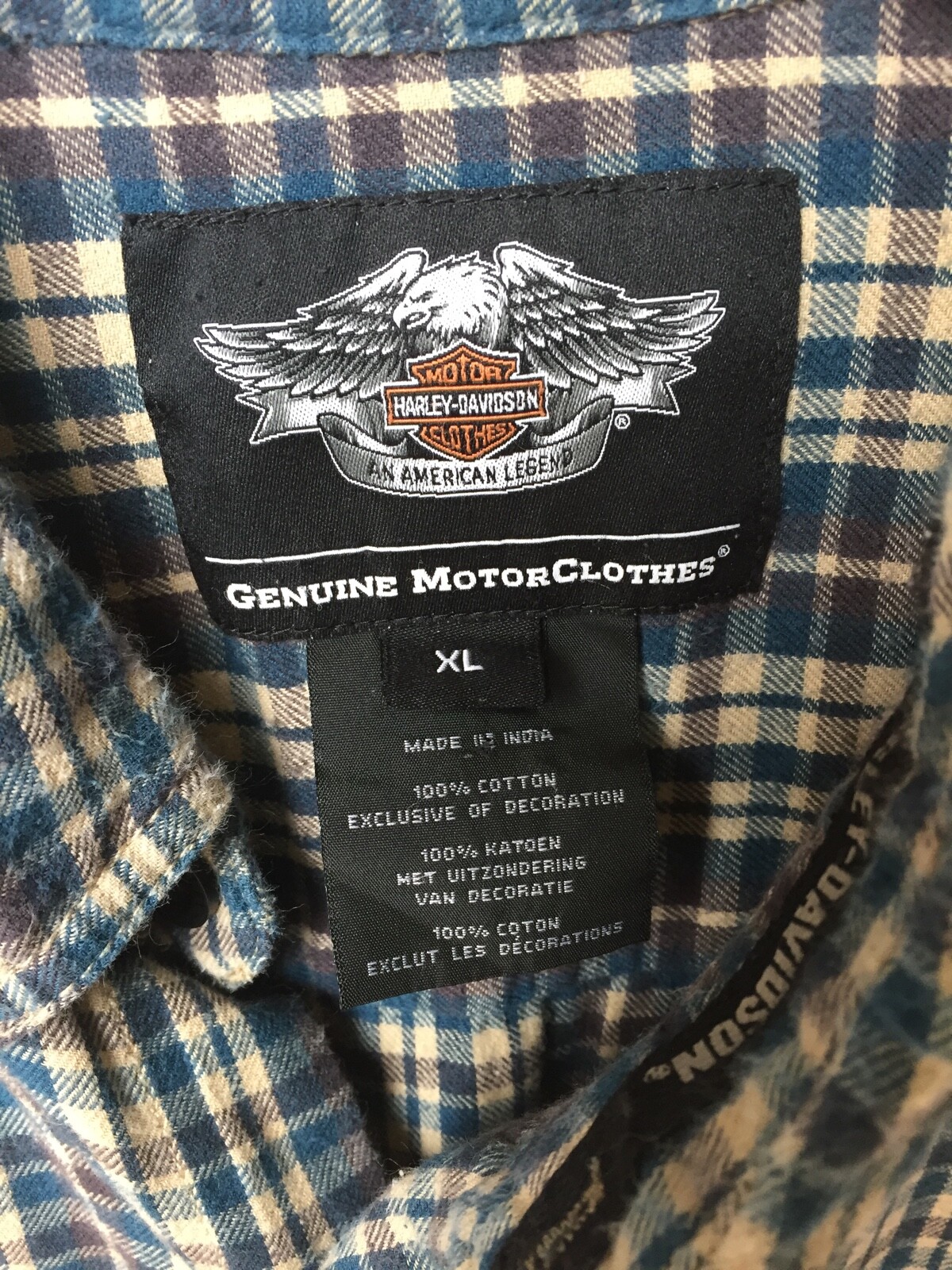 Harley Davidson Men's Flannel Original Motor Clothes … Gem