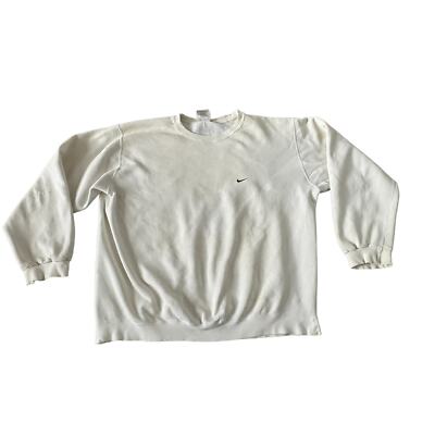 mens white nike crewneck