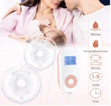 Double Hands Free Wearable Breast Pump Electric Portable  with Massage Mode