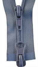 Grey Long 2 Way Spiral Zipper 80.90 O 100 Cm
