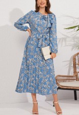 Bow Detail Floral Print Dress