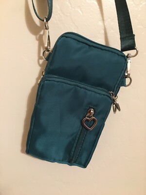 Mazeology Heart Pull Cross Body Bag Turquoise Green 
