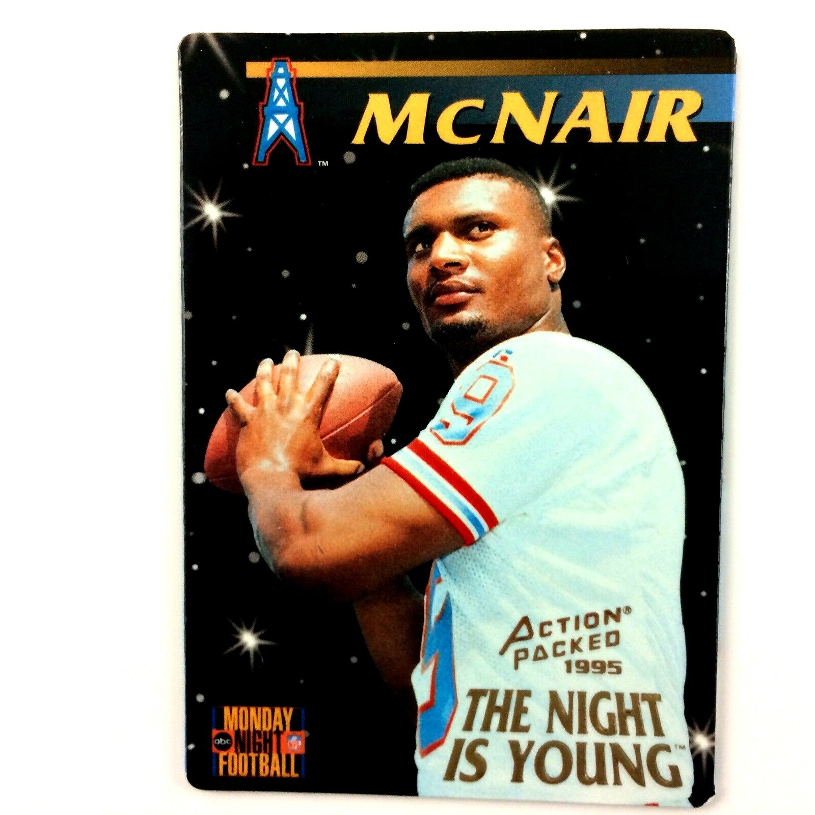 Steve McNair 1995 Action Packed Monday Night Football Rookie Card #83 Oilers