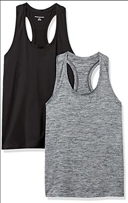 Amazon Essentials Women's Tech Stretch Racerback Tank Top, Multipacks 2...