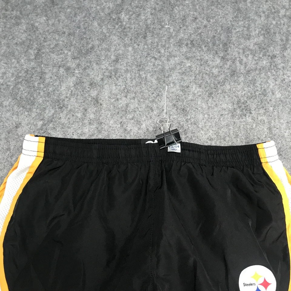NFL Team Apparel Steelers Shorts Boys Youth Size 12/14 Lined Active Running - Image 4 of 4