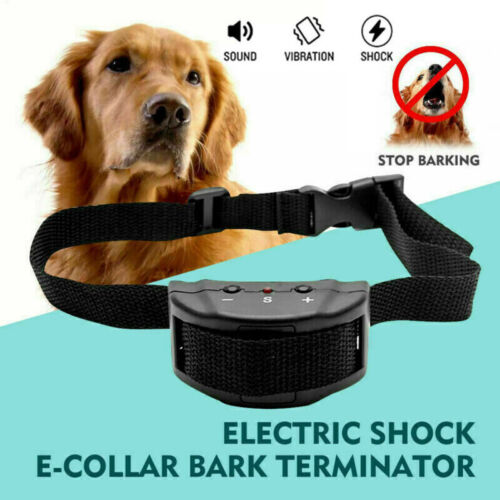 Electric Training Shock Anti Bark Dog E-Collar Stop Barking Pet Collar Control - Afbeelding 1 van 22