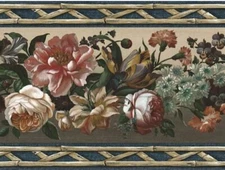 Floral Border with Cane Trim - 80B64156