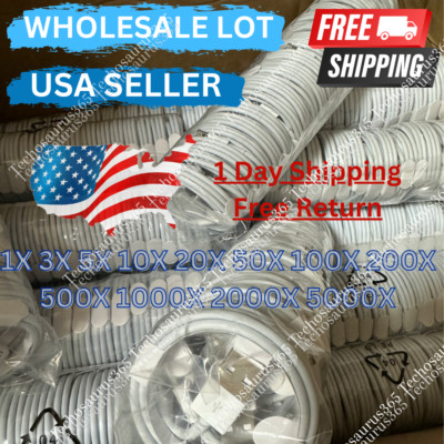 Wholesale Bulk Lot USB Cable For Apple iPhone XR 6 8 7 12 13 14 Pro Charger Cord