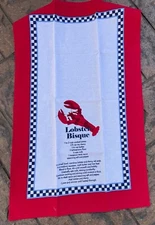 Design Imports DII Dish Tea Towel Lobster Bisque Recipe Made in India Cotton NEW
