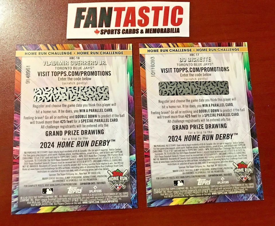 2023 Topps Baseball Series 1 HOME RUN CODE CHALLENGE Insert YOU PICK unscratched - Image 2 of 2