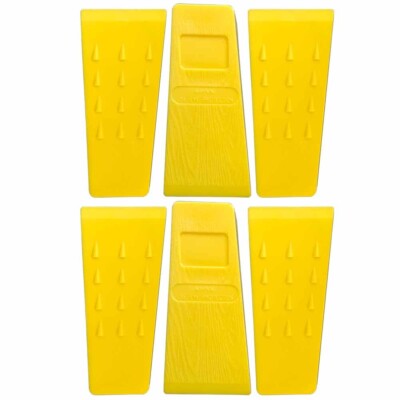 6 Pack 5.5'' Tree Felling Wedge Logging Bucking Falling ABS Plastic (Yellow)